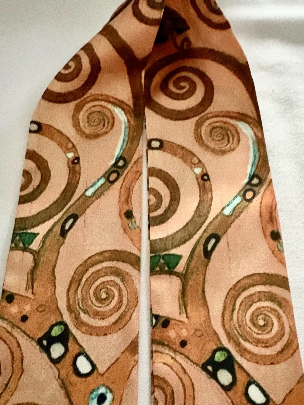 Gustav Klimt Silk Decorative Skinny Scarf Tree of Life